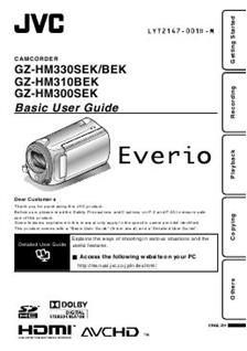 JVC GZ HM 330 manual. Camera Instructions.